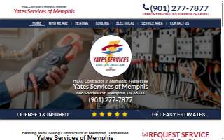 Yates Services of Memphis website