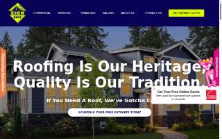 Zion Roof & Restorations website