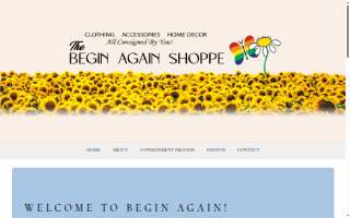 The Begin Again Shoppe website