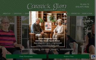 Carrick Glen Senior Living website
