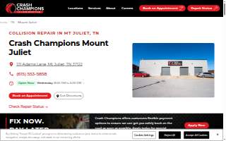 Crash Champions Collision Repair Mount Juliet website