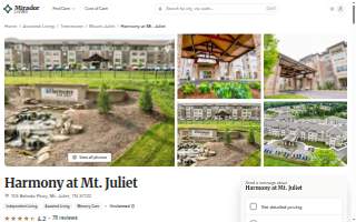 Harmony at Mt. Juliet website