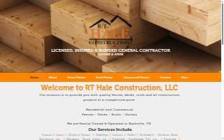 RT Hale Construction, LLC - Fence, Deck and Roofing website