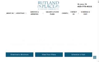 Rutland Place Senior Living website