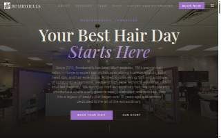Bombshells Hair Studio website