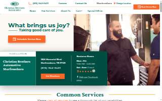 Christian Brothers Automotive Murfreesboro website