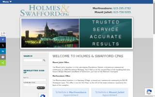 Holmes & Swafford CPAs of Murfreesboro website