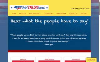 Air Trust HVAC website