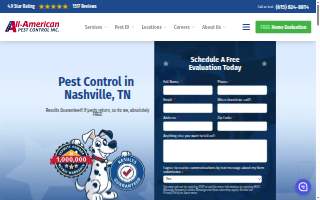 All-American Pest Control of Nashville website