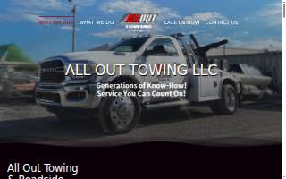 All Out Towing website