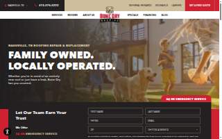 Bone Dry Roofing of Nashville website