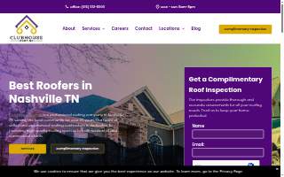 Clubhouse Roofing website