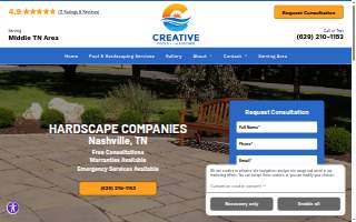 Creative Pools and Hardscape website