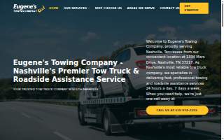 Eugene's Towing Company website