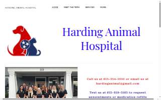 Harding Animal Hospital website