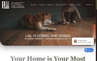 L & L Flooring and Design website