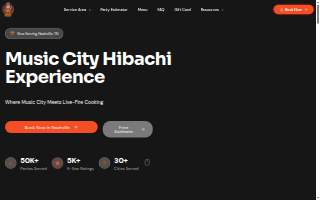 Let's Hibachi Catering Nashville website