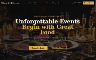 Mixed Grill Catering website
