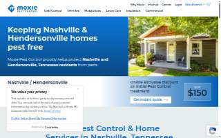 Moxie Pest Control of Nashville website
