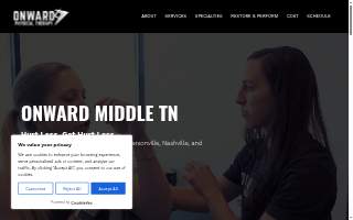 Onward Physical Therapy of Nashville website