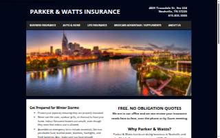 Parker & Watts Insurance website