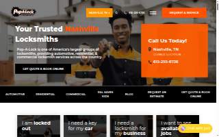 Pop-A-Lock Locksmith Nashville website