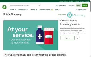 Publix Pharmacy at Capitol View website