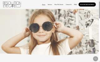 Resolution Eye Care website