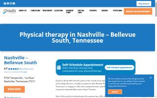 Results Physiotherapy Nashville, Tennessee - Bellevue South website