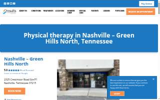 Results Physiotherapy Nashville, Tennessee - Green Hills North website