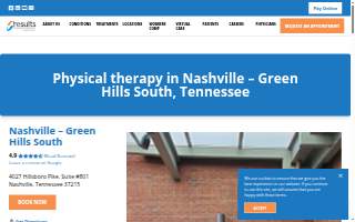 Results Physiotherapy Nashville, Tennessee - Green Hills South website