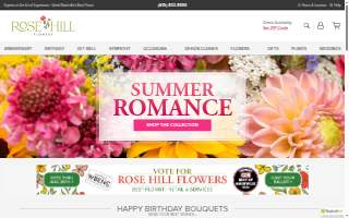 Rose Hill Flowers website