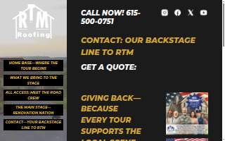 RTM ROOFING website
