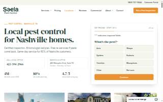 Saela Pest Control of Nashville website