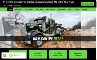 STR Towing & Recovery - 24/7 Towing Experts website