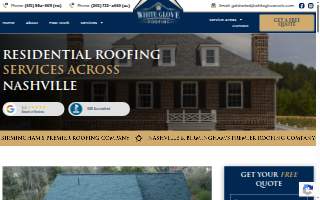White Glove Roofing website