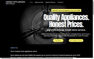 Darar Appliances website