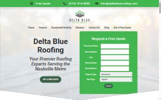 Delta Blue Roofing Company website