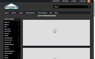 Stovers Liquidation website