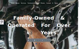 Mike's Towing & Recovery website