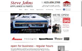 Steve Johns Appliance of La Vergne website