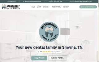 Stonecrest Family Dental website