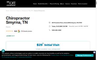 The Joint Chiropractic website