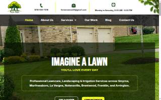 Three Oaks Lawncare website