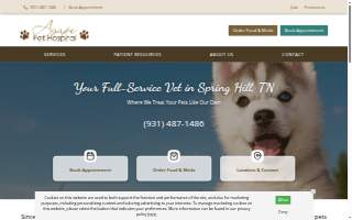 Agape Pet Hospital website