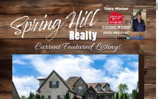 Tracy Minton, Spring Hill Realty in Middle Tennessee website