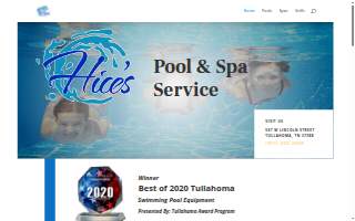 Hice's Pool & Spa Service website