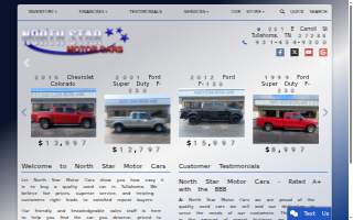 North Star Motor Cars website
