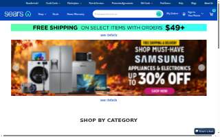 Sears Appliance Repair website