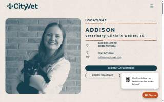 CityVet | Addison website